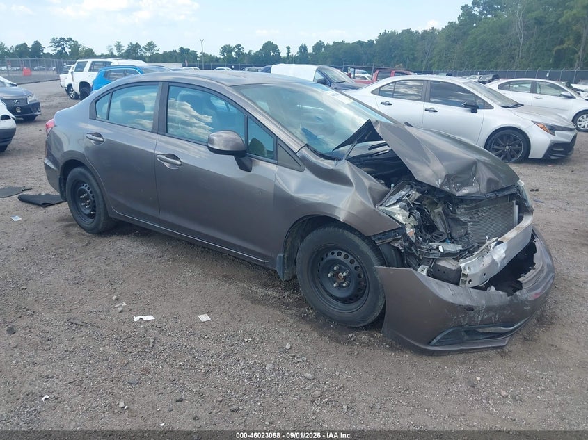 2013 HONDA CIVIC LX | 2HGFB2F50DH547811 | UPCARS