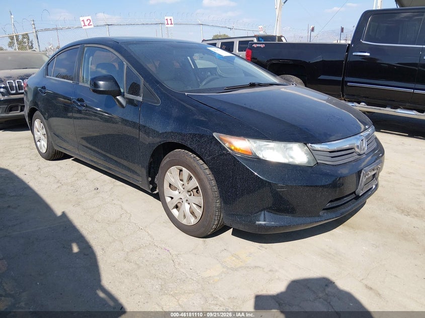 2012 HONDA CIVIC LX | 19XFB2F58CE377061 | UPCARS