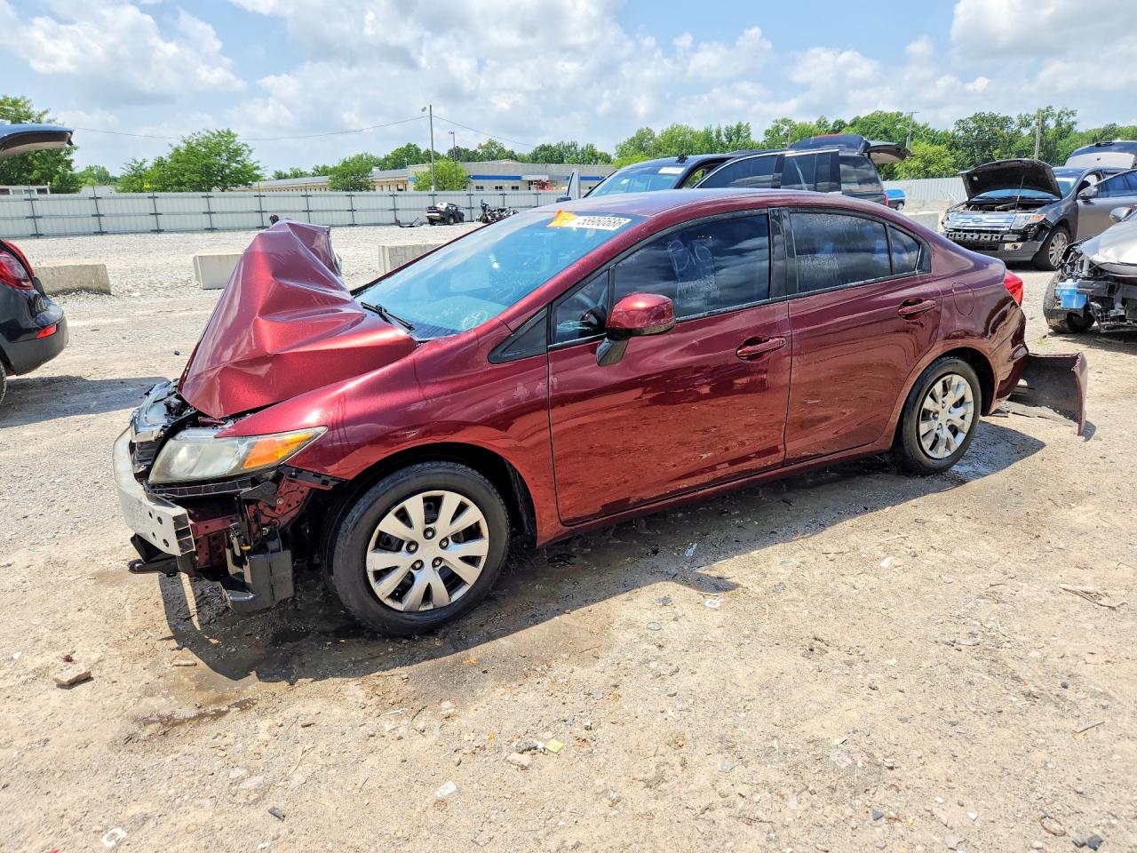 2012 HONDA CIVIC LX | 19XFB2F50CE103840 | UPCARS