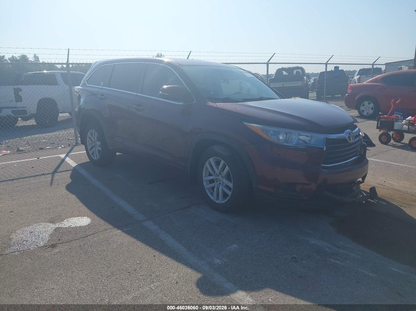 2015 TOYOTA HIGHLANDER LE V6 | 5TDBKRFH9FS155270 | UPCARS