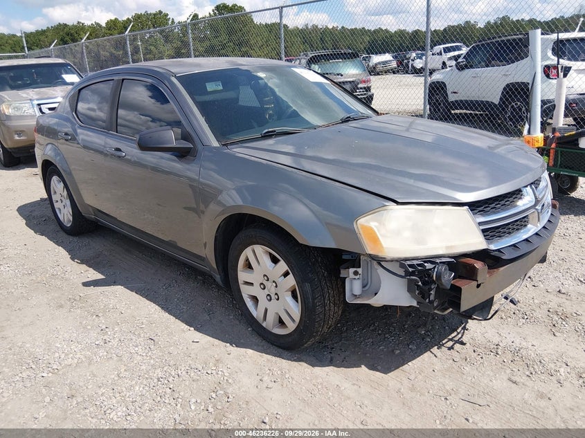 2012 DODGE AVENGER SE | 1C3CDZAB4CN216287 | UPCARS