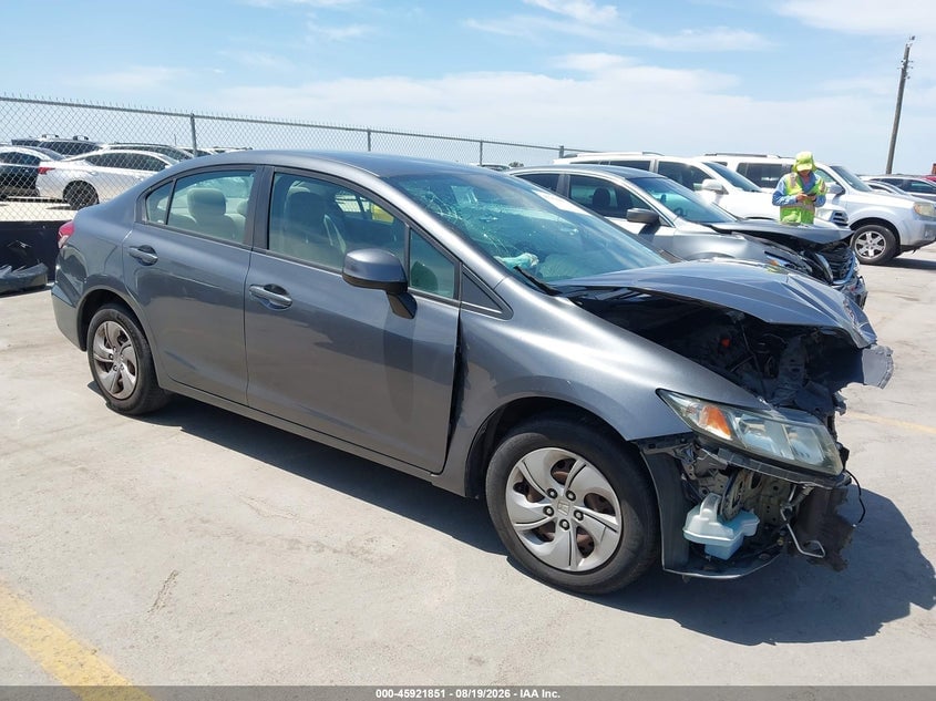 2013 HONDA CIVIC LX | 19XFB2F55DE282717 | UPCARS