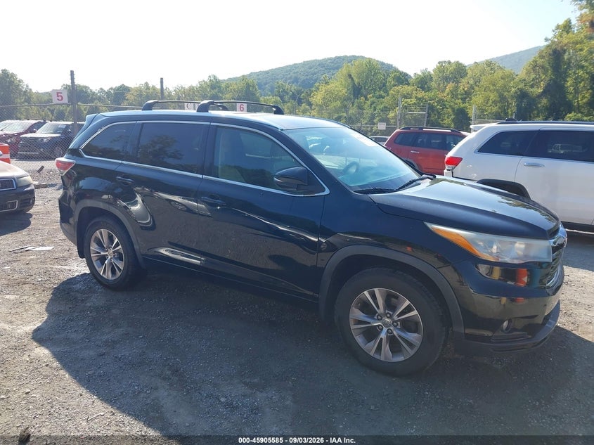 2015 TOYOTA HIGHLANDER XLE V6 | 5TDJKRFH0FS185642 | UPCARS
