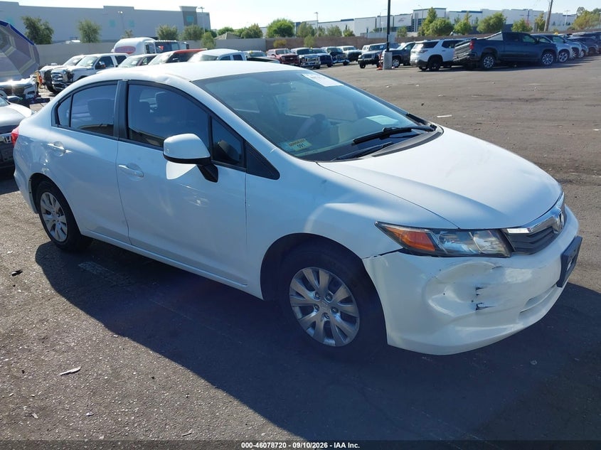 2012 HONDA CIVIC LX | 19XFB2F54CE323062 | UPCARS