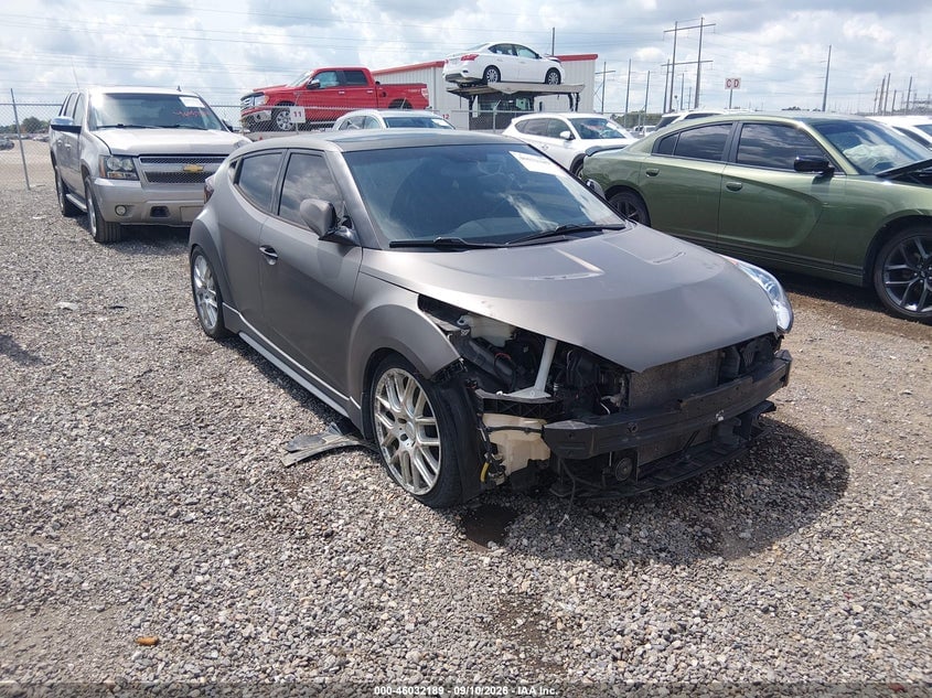 2014 HYUNDAI VELOSTER TURBO W/BLUE | KMHTC6AE2EU185939 | UPCARS