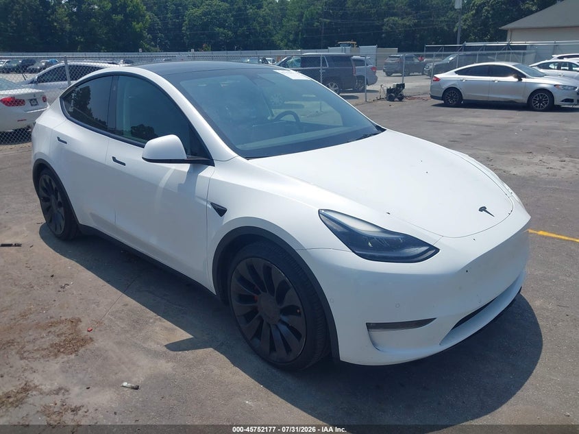 2022 TESLA MODEL Y PERFORMANCE DUAL MOTOR ALL-WHEEL DRIVE | 7SAYGDEF5NF537090 | UPCARS