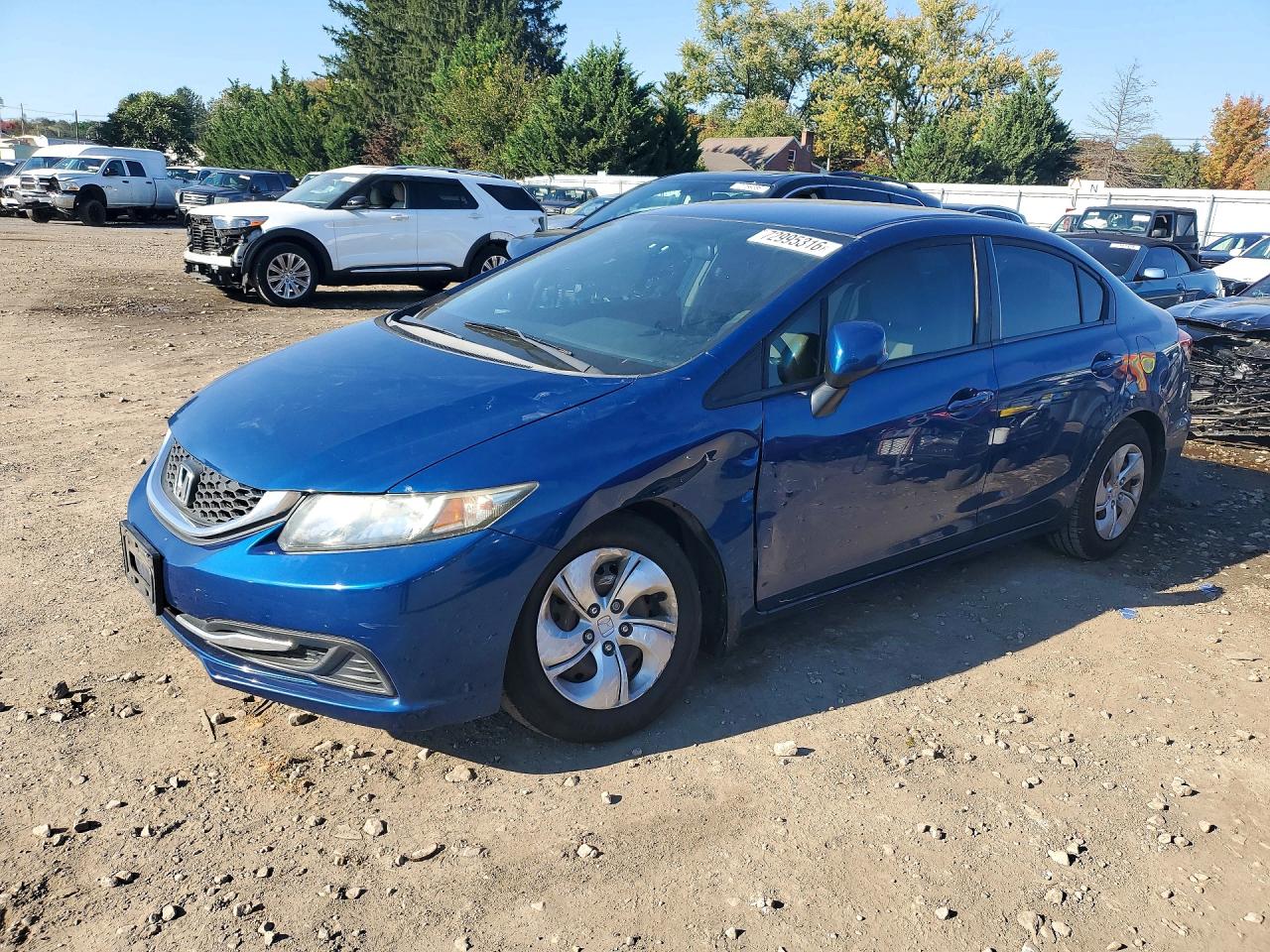 2013 HONDA CIVIC LX | 2HGFB2F53DH569124 | UPCARS