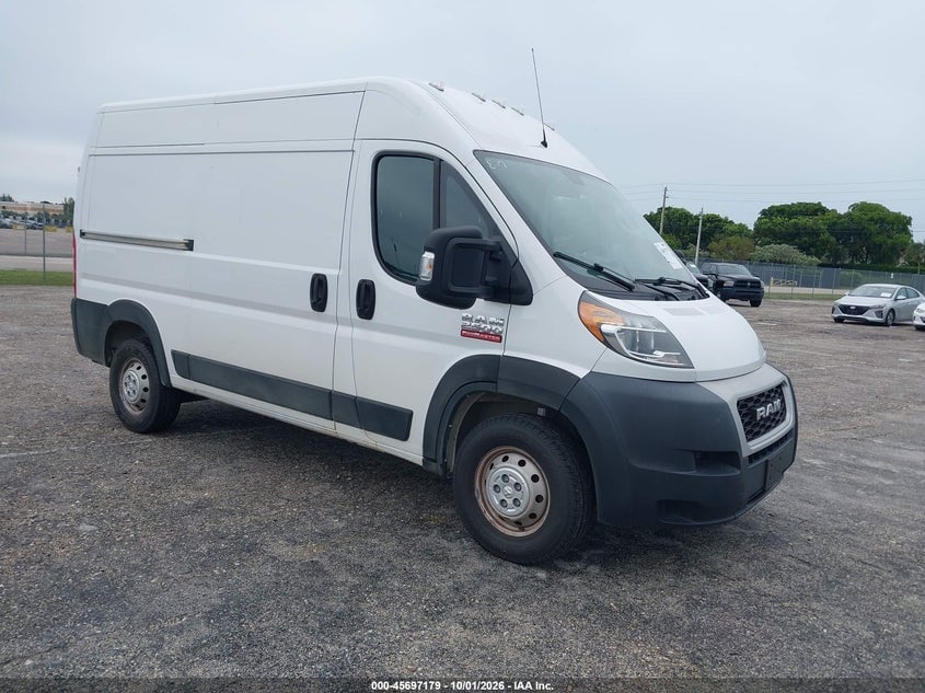 2019 RAM PROMASTER 2500 HIGH ROOF 136 WB | 3C6TRVCG8KE553201 | UPCARS