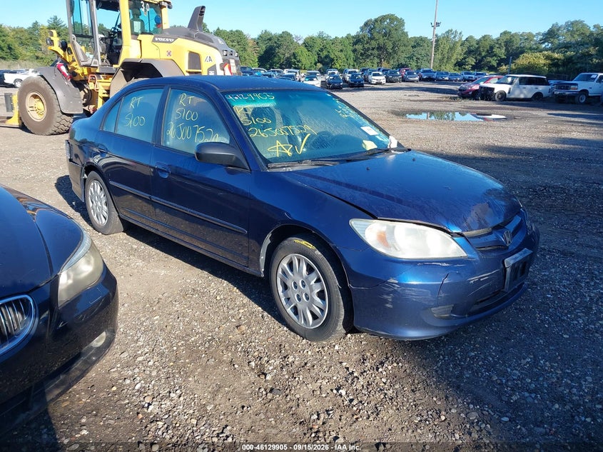 2005 HONDA CIVIC LX | 2HGES16515H604850 | UPCARS