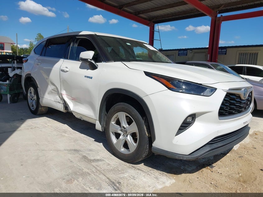 2021 TOYOTA HIGHLANDER HYBRID LE | 5TDZARAH5MS504642 | UPCARS