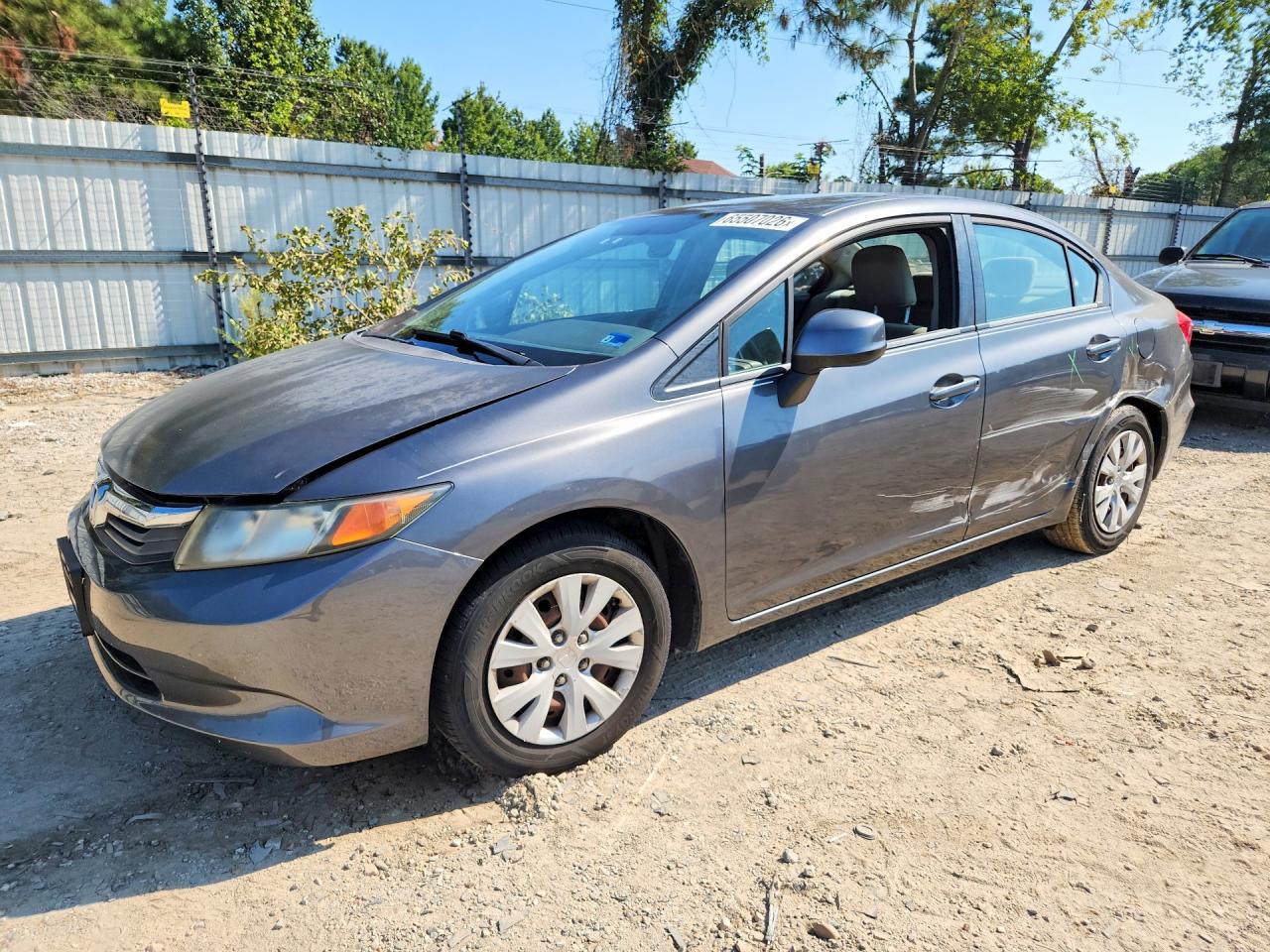 2012 HONDA CIVIC LX | 2HGFB2F5XCH558166 | UPCARS
