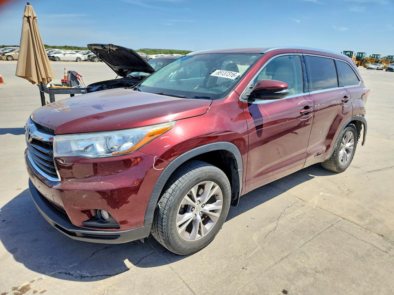 2015 TOYOTA HIGHLANDER XLE | 5TDJKRFH3FS105640 | UPCARS