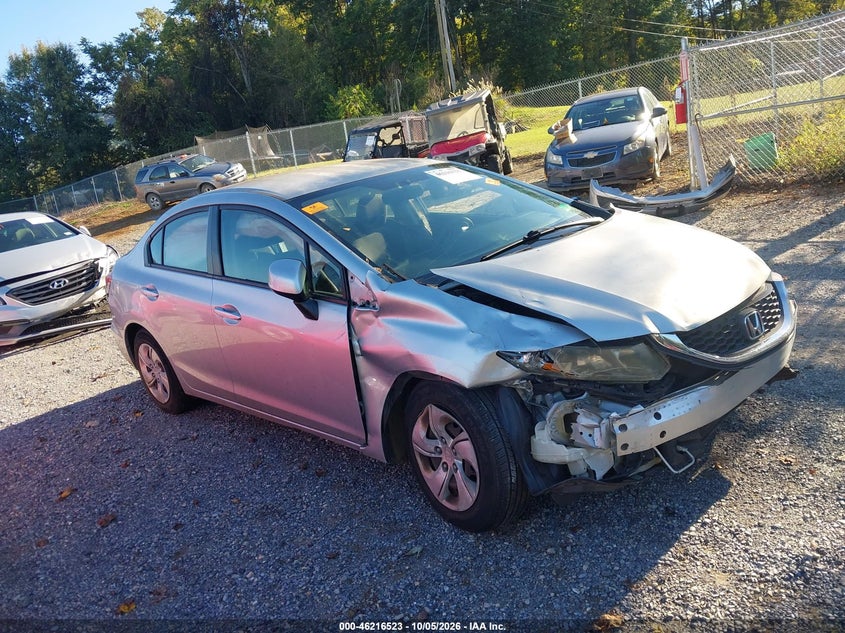 2013 HONDA CIVIC LX | 2HGFB2F54DH603555 | UPCARS