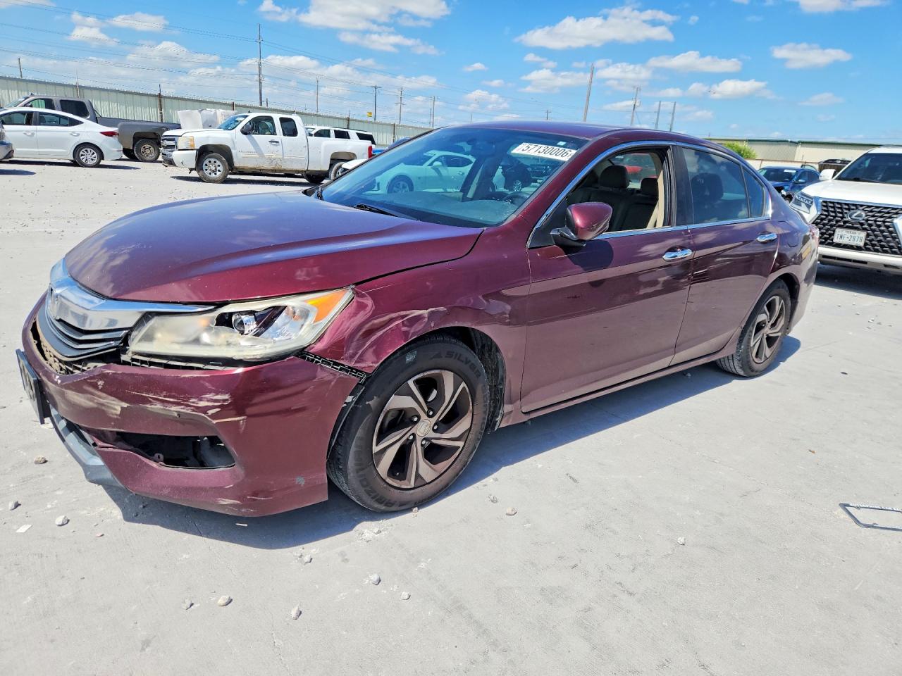 2016 HONDA ACCORD LX | 1HGCR2F31GA222195 | UPCARS