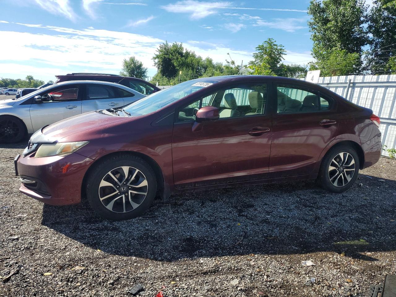 2013 HONDA CIVIC LX | 2HGFB2F55DH011744 | UPCARS