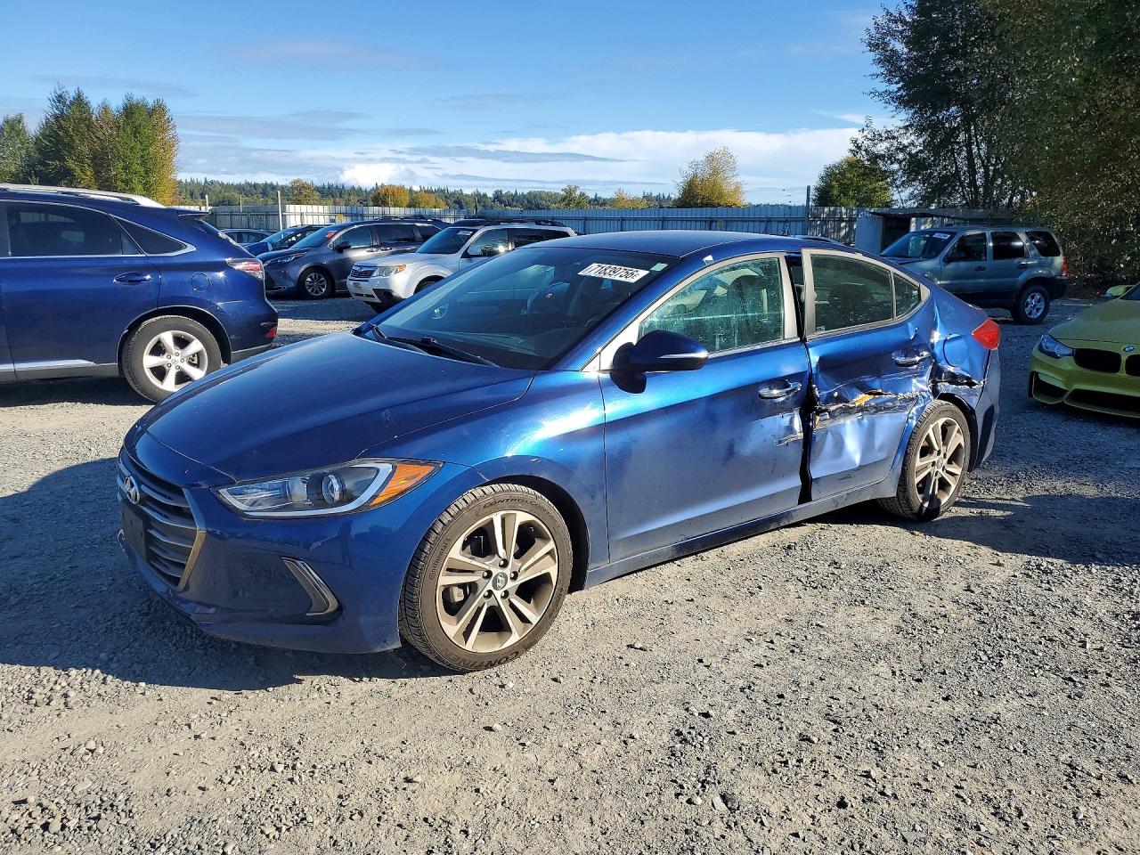 2017 HYUNDAI ELANTRA LIMITED | 5NPD84LF7HH061863 | UPCARS
