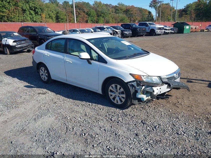 2012 HONDA CIVIC LX | 19XFB2F55CE040427 | UPCARS