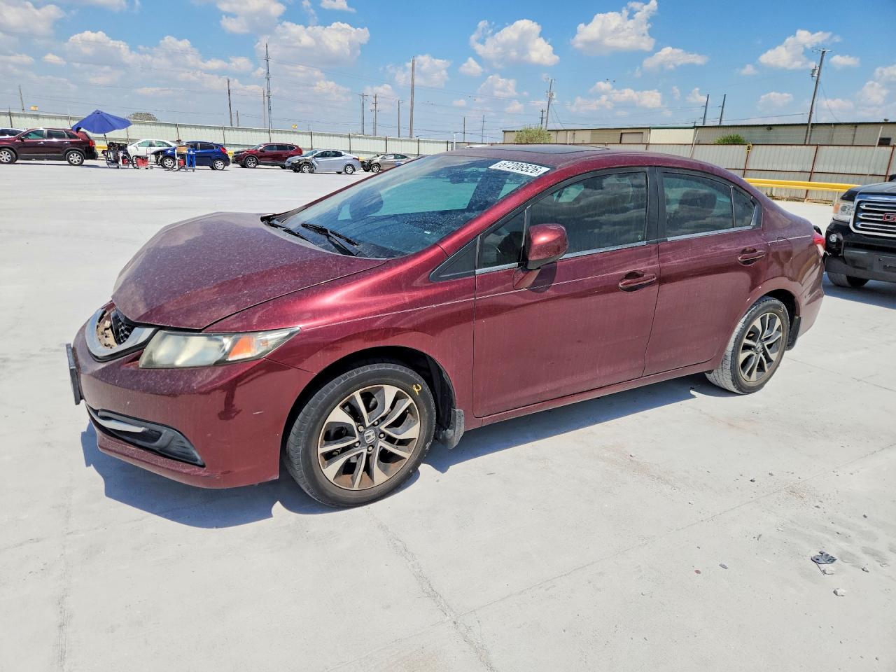 2013 HONDA CIVIC EX | 2HGFB2F86DH541778 | UPCARS
