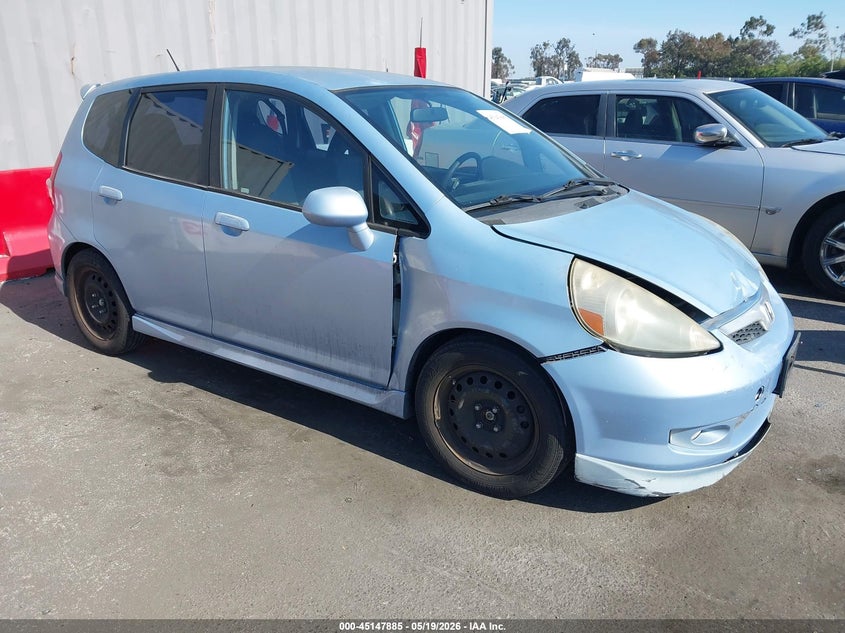 2008 HONDA FIT SPORT | JHMGD386X8S060296 | UPCARS