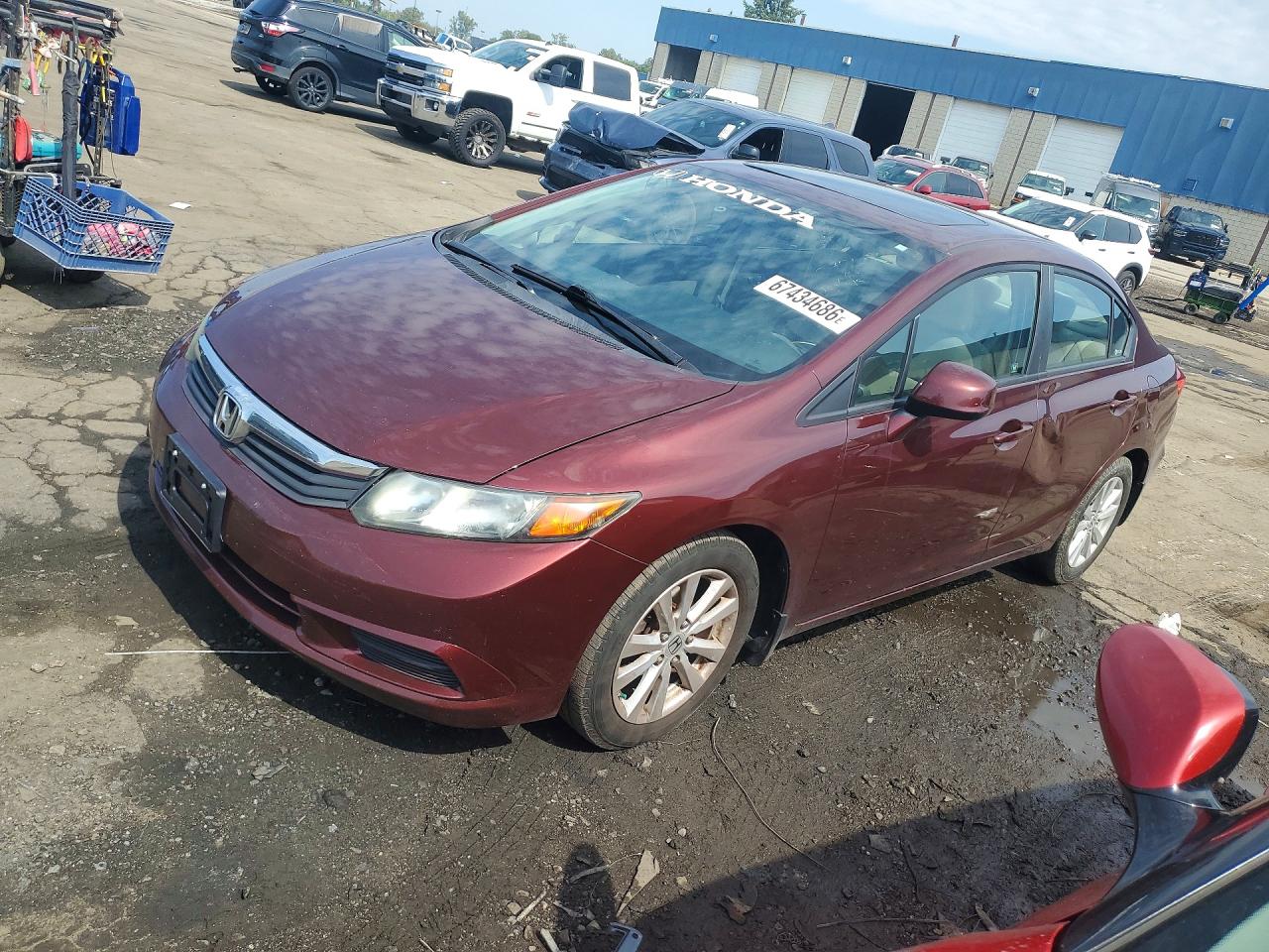 2012 HONDA CIVIC EX | 19XFB2F81CE098013 | UPCARS