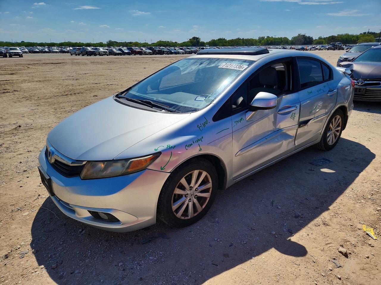 2012 HONDA CIVIC EX | 2HGFB2F87CH321645 | UPCARS