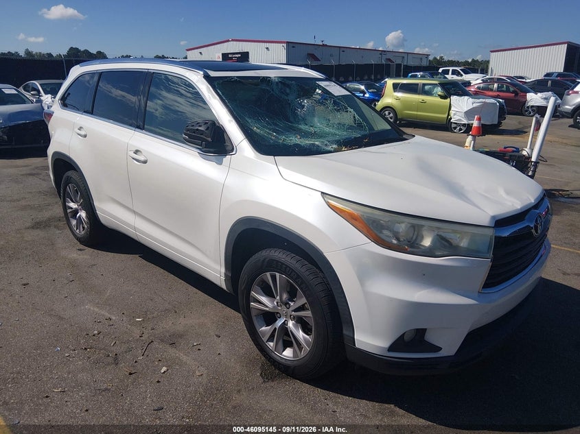 2015 TOYOTA HIGHLANDER XLE V6 | 5TDKKRFH9FS110457 | UPCARS