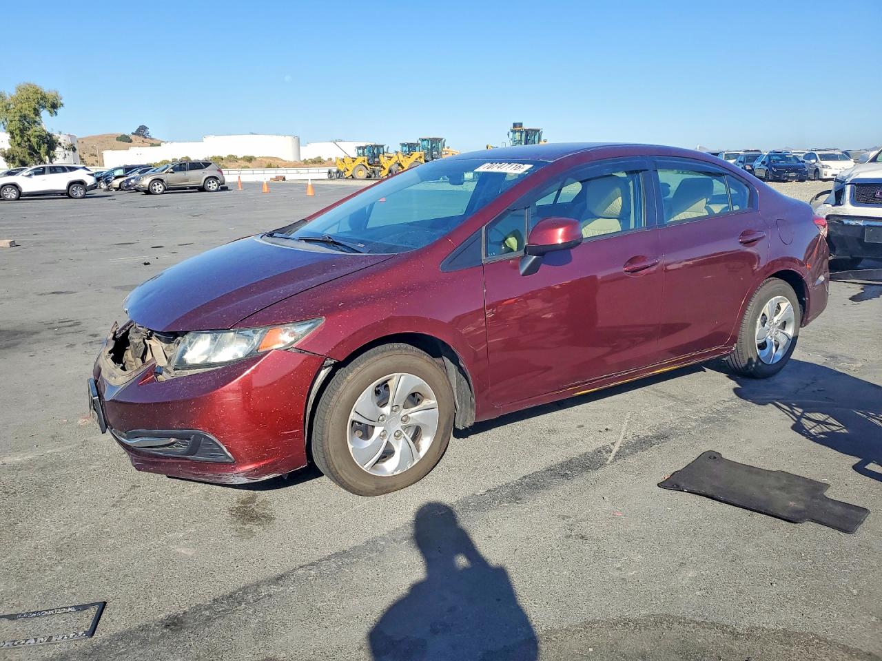 2013 HONDA CIVIC LX | 19XFB2F57DE241599 | UPCARS