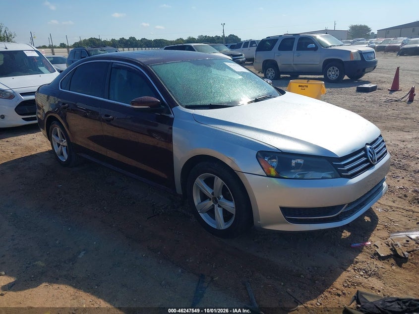 2013 VOLKSWAGEN PASSAT 2.5L SE | 1VWBP7A36DC032037 | UPCARS