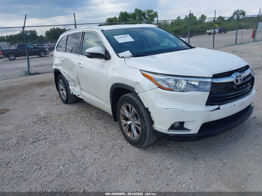 2015 TOYOTA HIGHLANDER XLE V6 | 5TDJKRFH1FS215778 | UPCARS