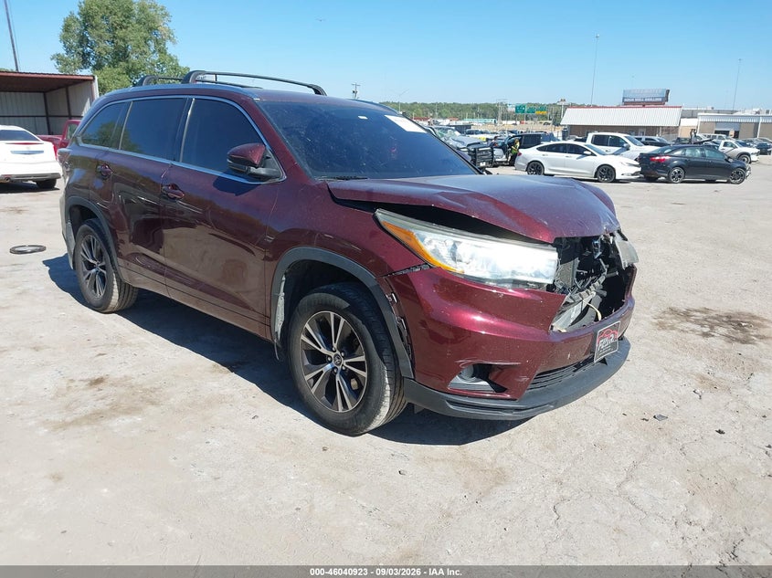 2016 TOYOTA HIGHLANDER XLE V6 | 5TDKKRFHXGS154856 | UPCARS