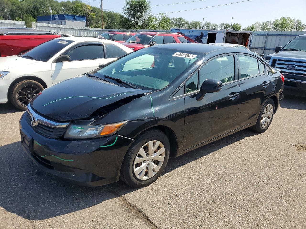 2012 HONDA CIVIC LX | 19XFB2F55CE079017 | UPCARS