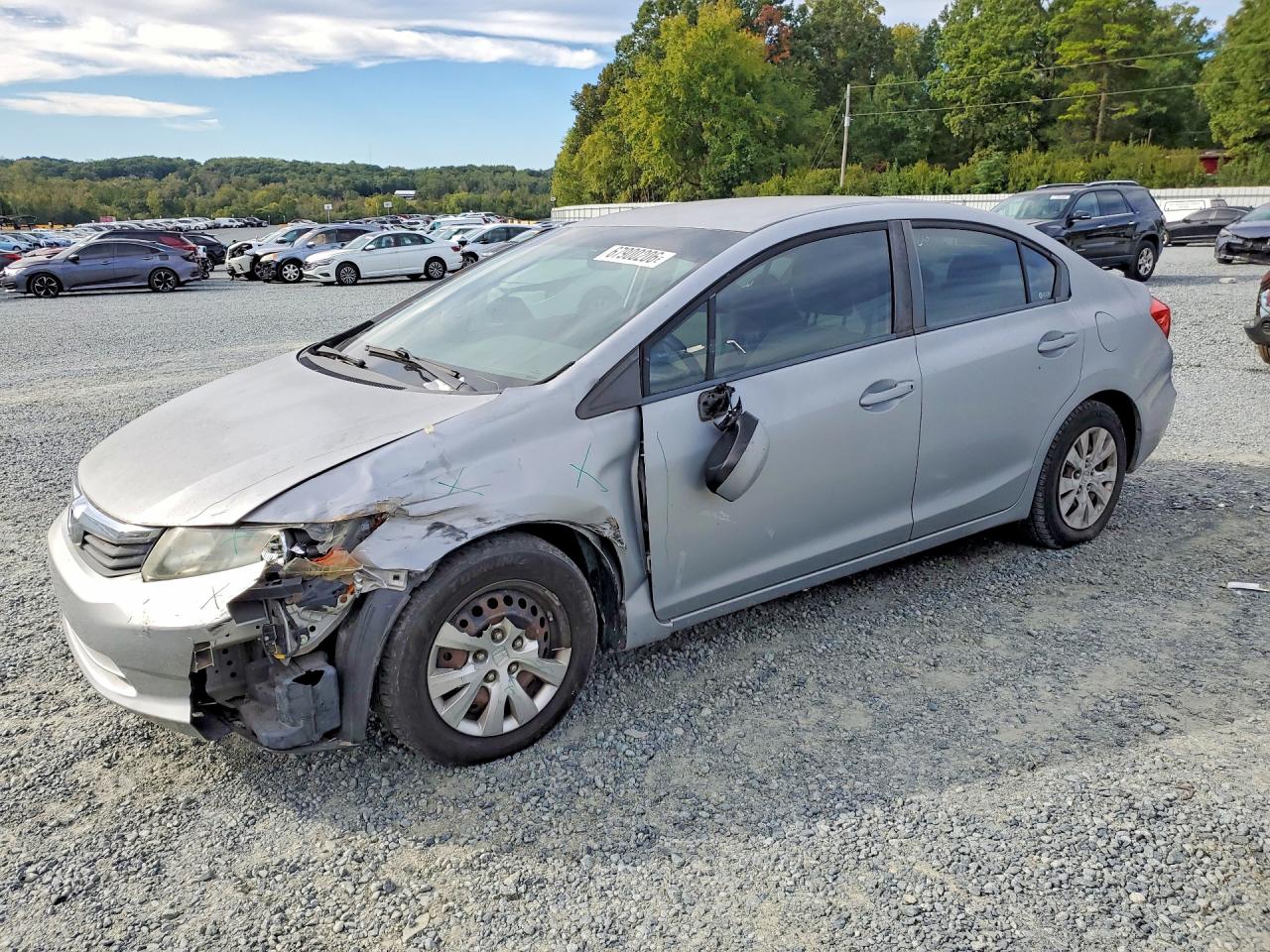 2012 HONDA CIVIC LX | 19XFB2F5XCE317251 | UPCARS