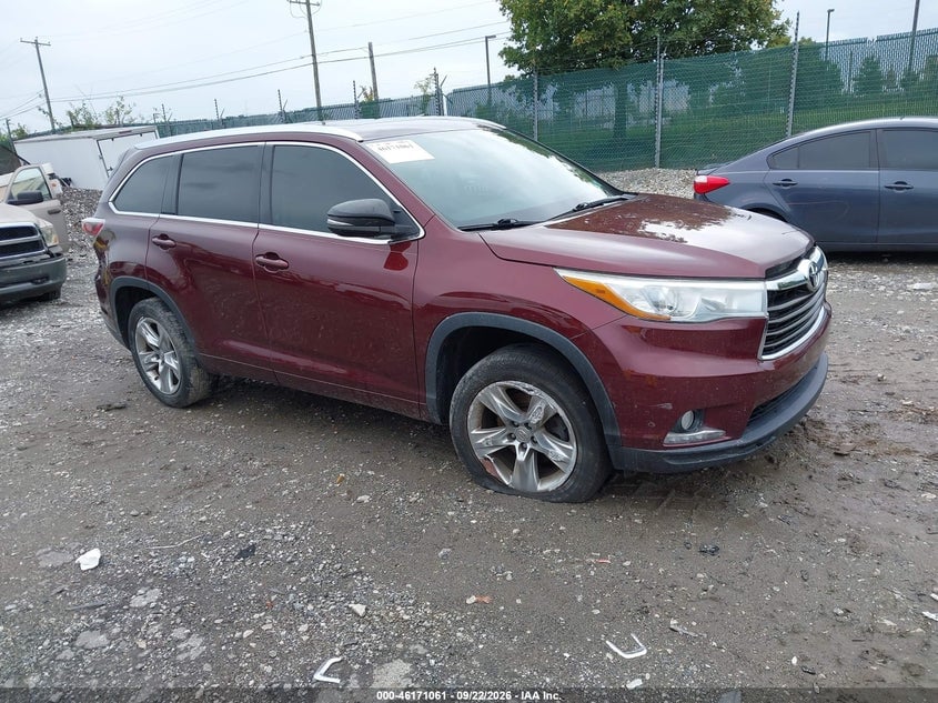 2014 TOYOTA HIGHLANDER LIMITED V6 | 5TDYKRFH8ES019723 | UPCARS
