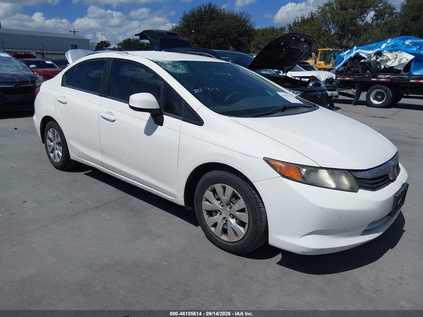 2012 HONDA CIVIC LX | 2HGFB2F51CH592528 | UPCARS