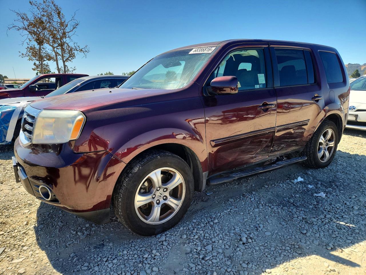 2012 HONDA PILOT EX | 5FNYF3H43CB020937 | UPCARS