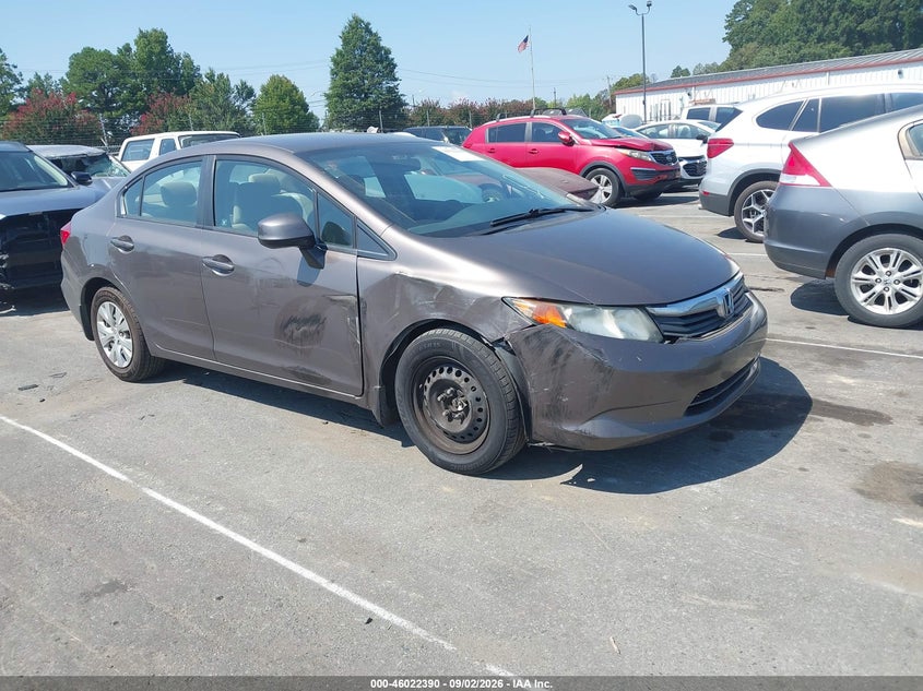 2012 HONDA CIVIC LX | 2HGFB2F58CH524548 | UPCARS