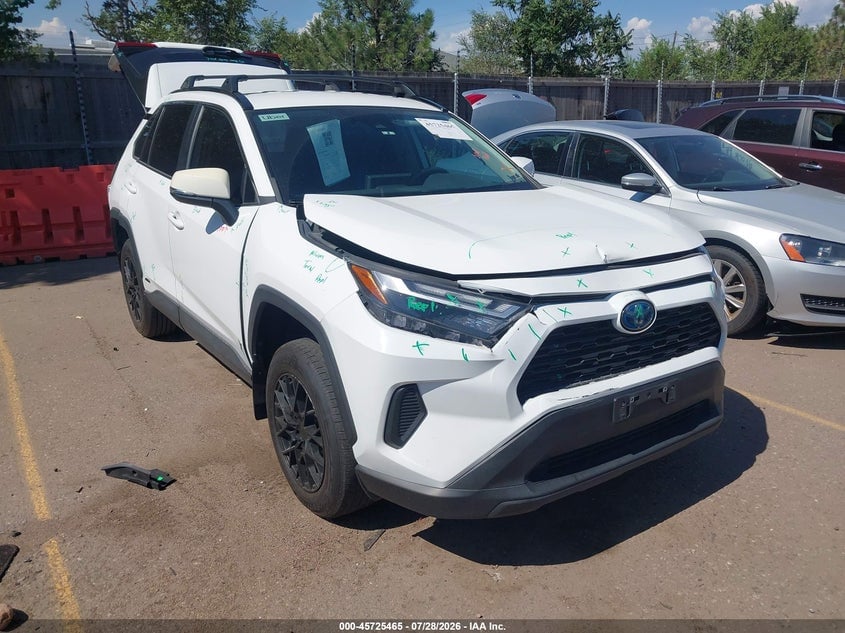 2022 TOYOTA RAV4 HYBRID XLE | 2T3RWRFV2NW130409 | UPCARS