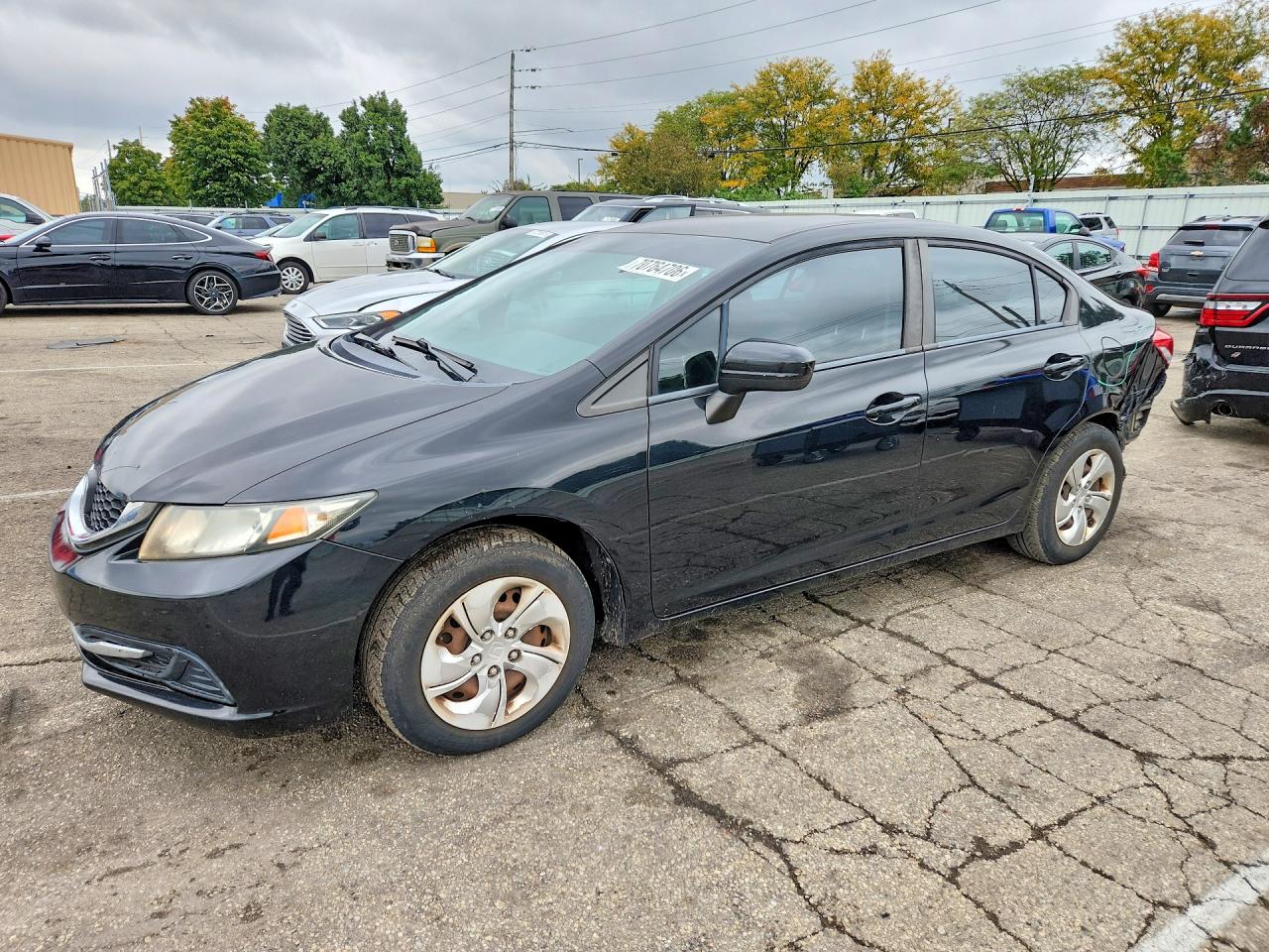 2014 HONDA CIVIC LX | 19XFB2F50EE000467 | UPCARS