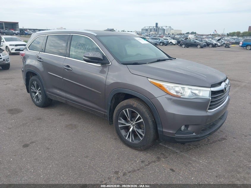 2016 TOYOTA HIGHLANDER XLE V6 | 5TDJKRFH1GS228841 | UPCARS