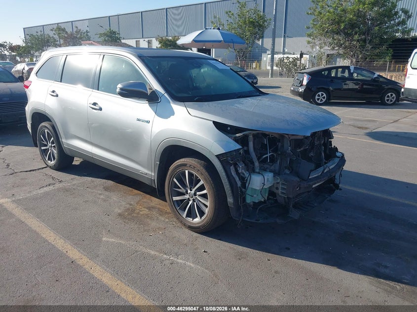 2019 TOYOTA HIGHLANDER HYBRID XLE | 5TDJGRFH8KS072520 | UPCARS