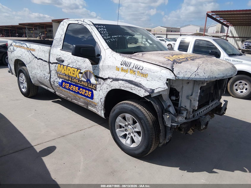 2021 CHEVROLET SILVERADO 1500 2WD  LONG BED WT | 3GCNWAEF7MG357894 | UPCARS