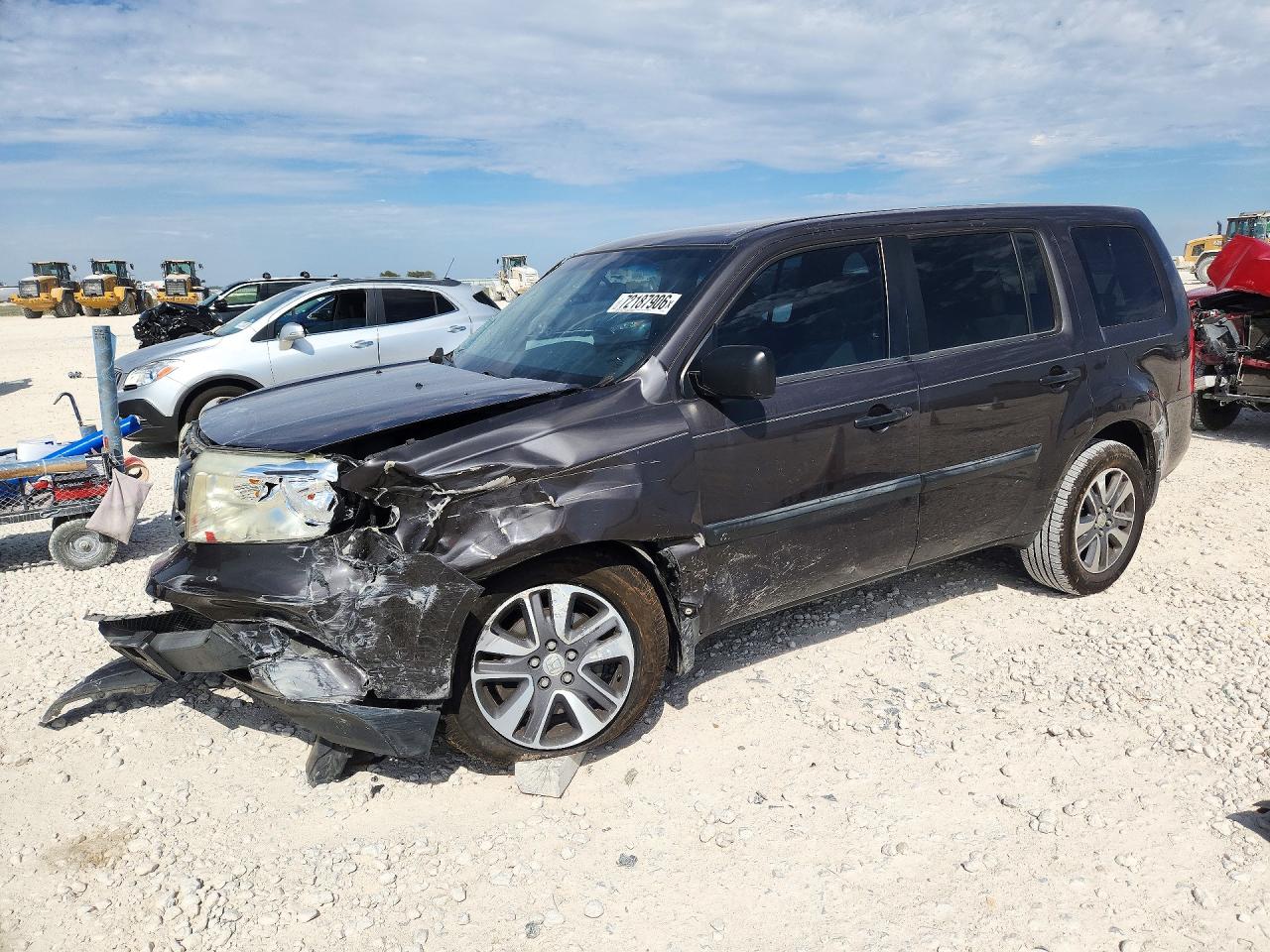 2013 HONDA PILOT LX | 5FNYF3H28DB028001 | UPCARS