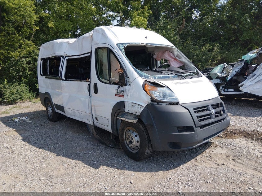 2018 RAM PROMASTER 2500 WINDOW VAN HIGH ROOF 159 WB | 3C7WRVPG6JE129937 | UPCARS