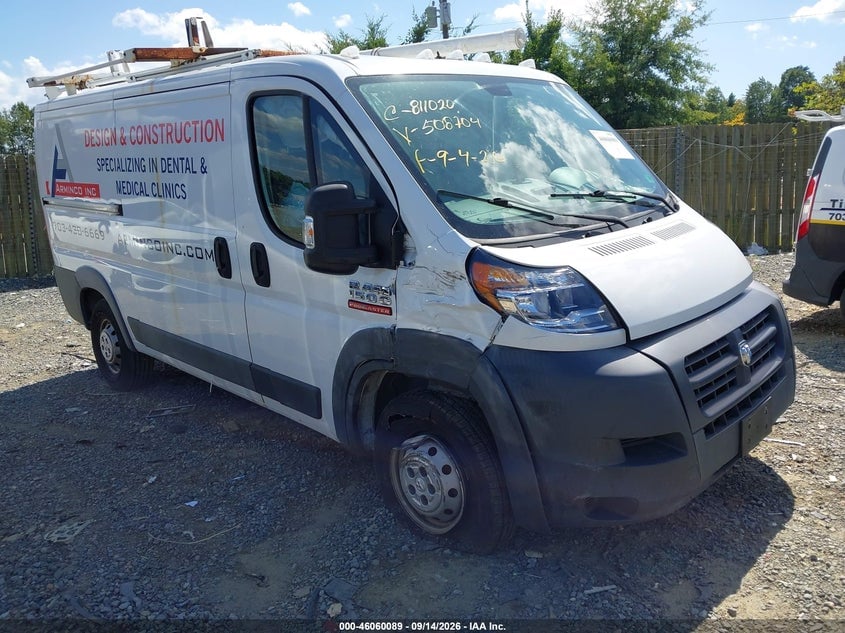 2017 RAM PROMASTER 1500 LOW ROOF 136 WB | 3C6TRVAG2HE508704 | UPCARS