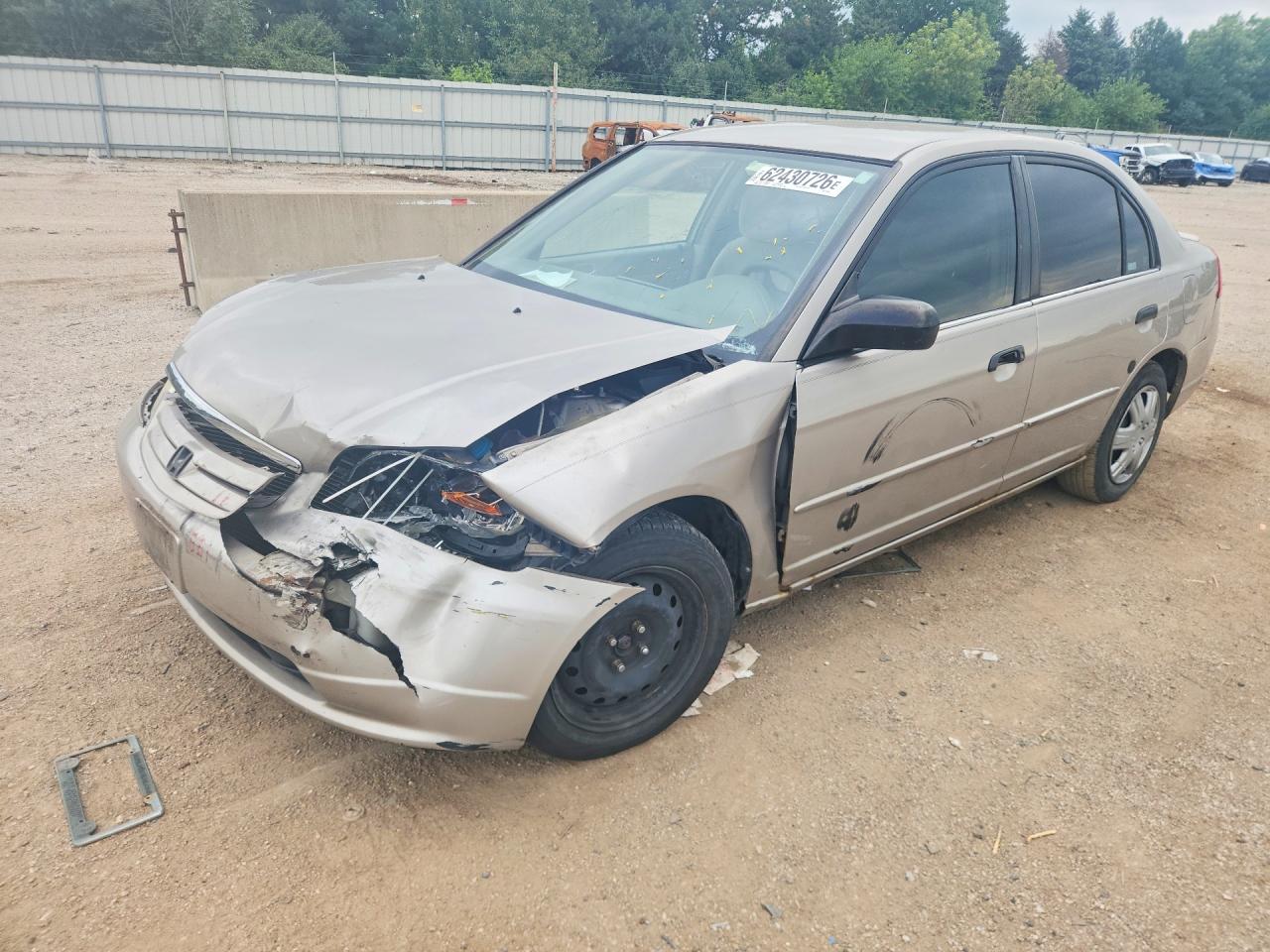 2001 HONDA CIVIC LX | 1HGES16521L057391 | UPCARS