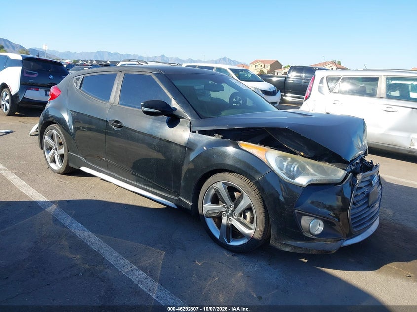 2013 HYUNDAI VELOSTER TURBO W/BLACK | KMHTC6AEXDU134445 | UPCARS
