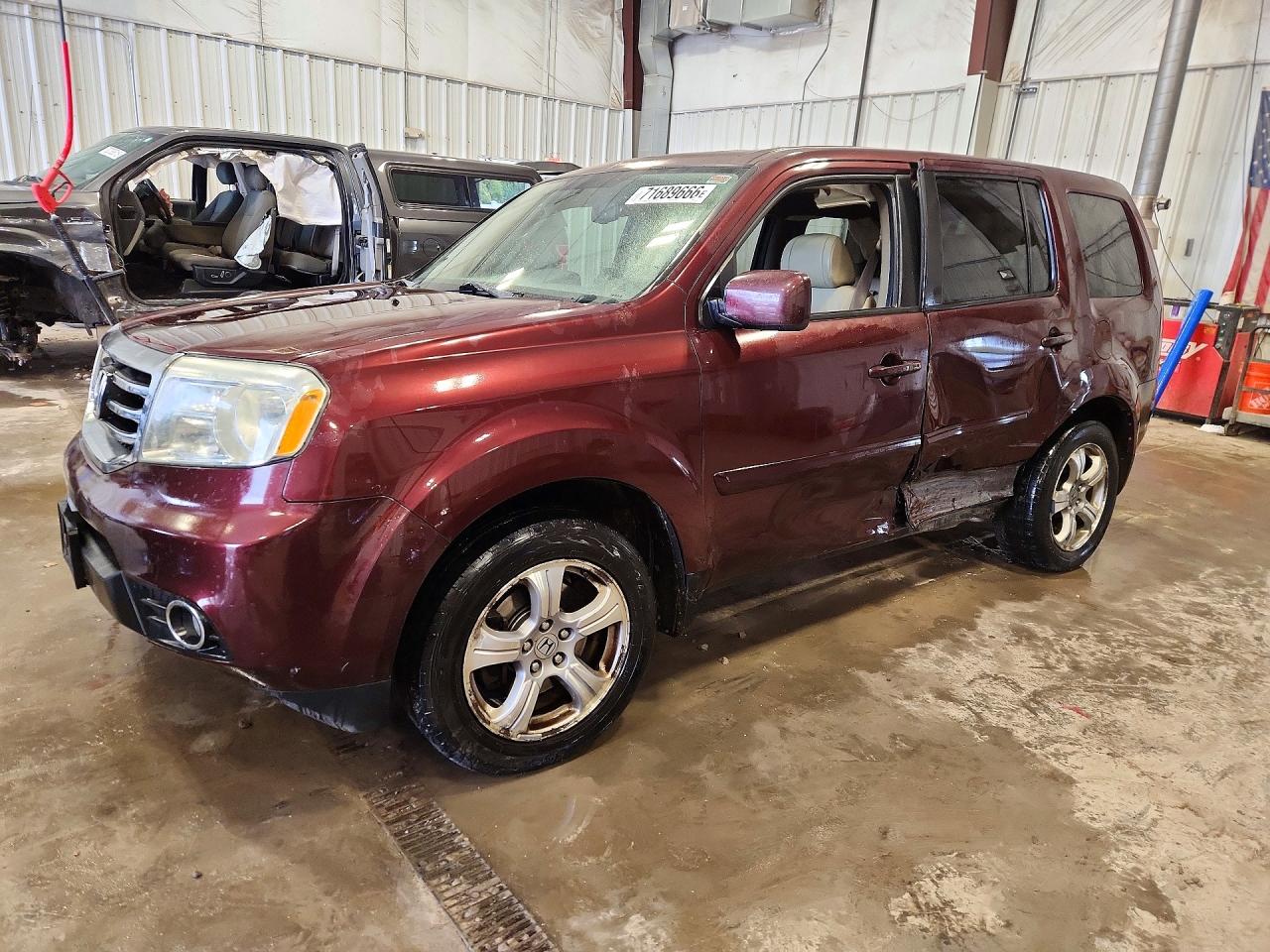 2013 HONDA PILOT EXL | 5FNYF4H51DB013047 | UPCARS