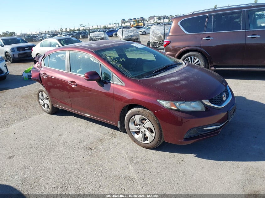 2013 HONDA CIVIC LX | 19XFB2F54DE246064 | UPCARS