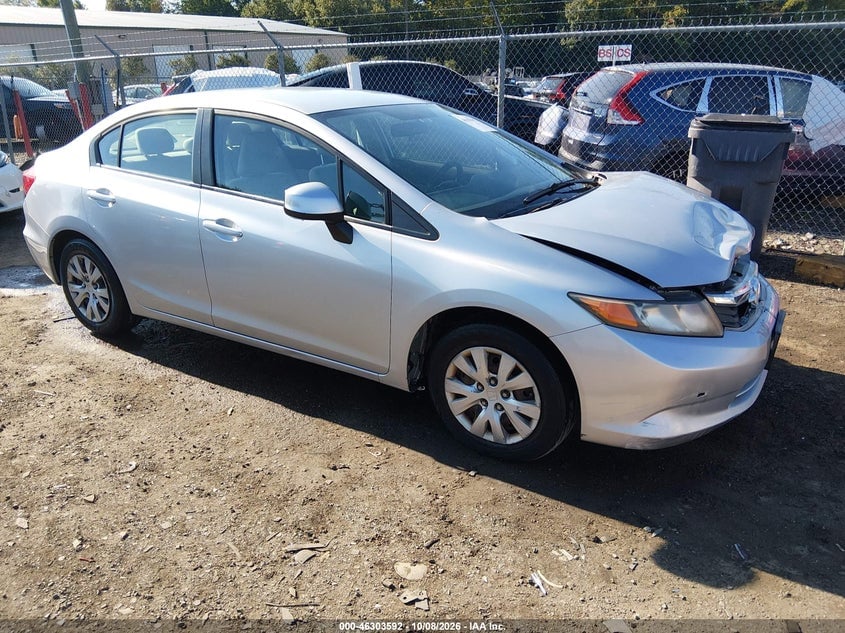 2012 HONDA CIVIC LX | 2HGFB2F53CH566576 | UPCARS