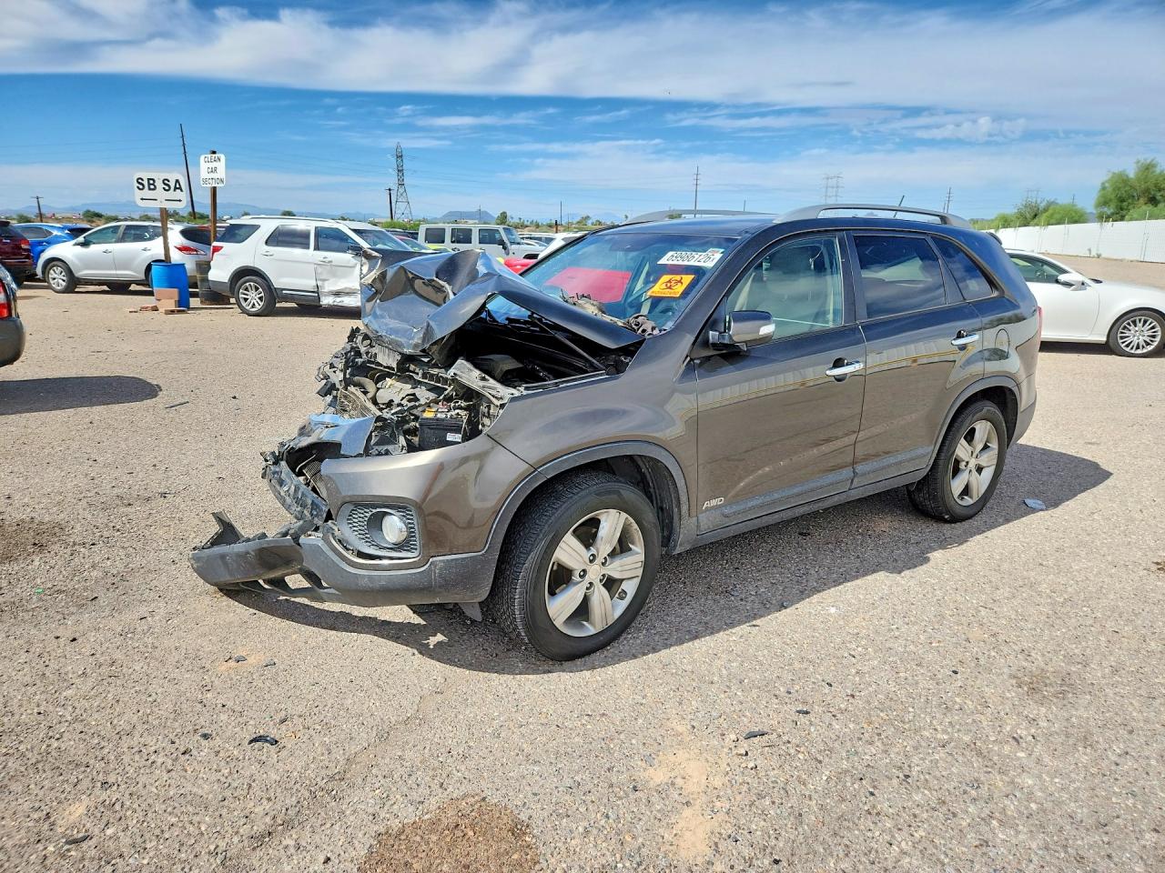 2013 KIA SORENTO EX | 5XYKUDA26DG365318 | UPCARS
